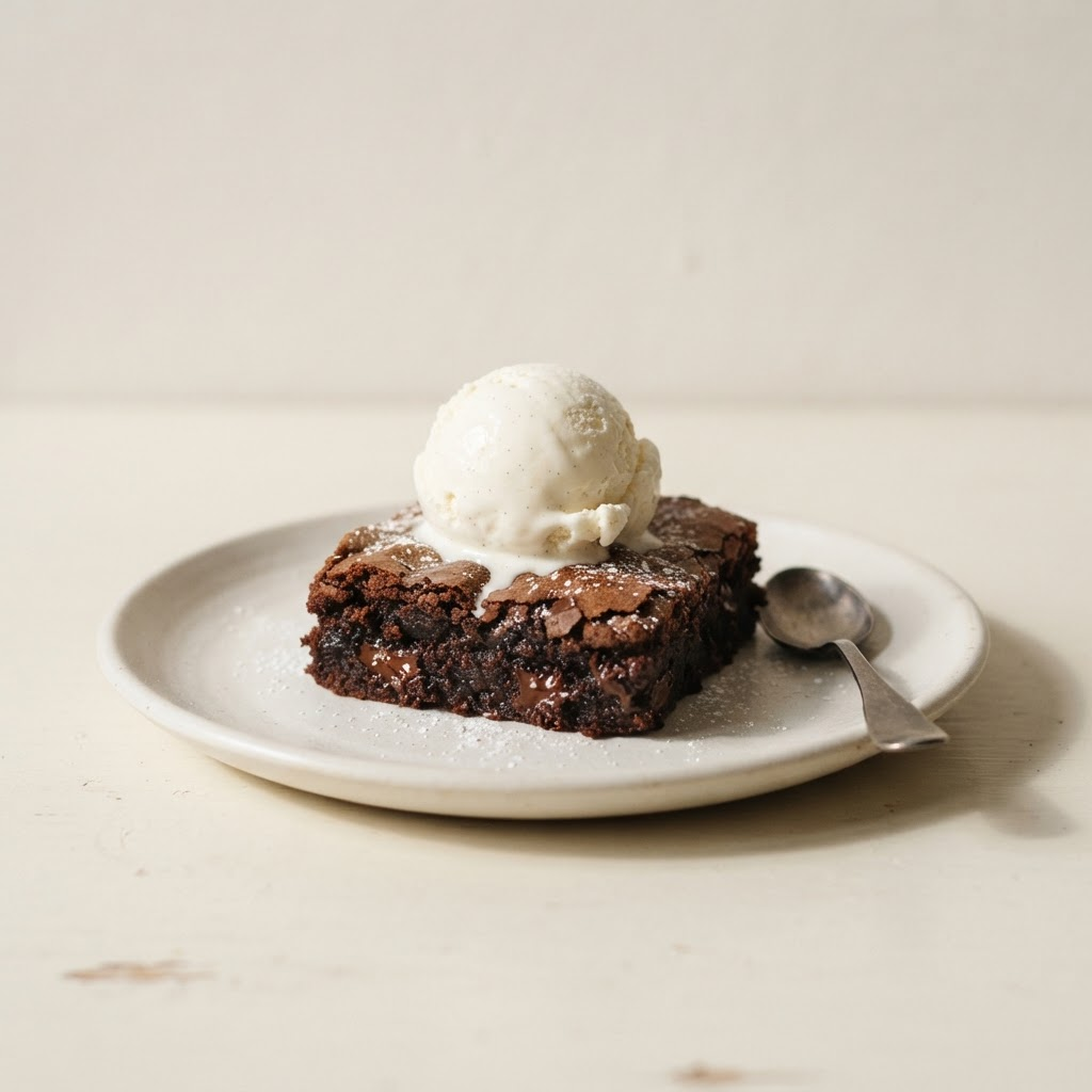 Brownie with Ice Cream